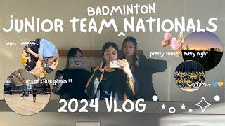 BADMINTON JUNIOR TEAM NATIONALS 2024 VLOG | LAST YEAR, NZ, team bonding, close games + more !!