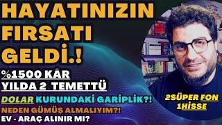 HAYATINIZIN FIRSATI GELDİ! KAÇIRMA! - %1500 KÂR YILDA 2 TEMETTÜ - #DOLAR KURU? | 2SÜPER #FON #hisse