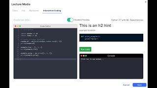 CourseMaker Interactive Coding Demo