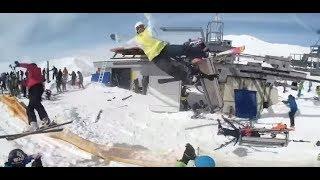 Авария на горнолыжном подъемнике 16.03.18 / Гудаури, Грузия / ski lift accident