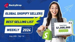 Global Shopify Sellers Weekly - 6 Best Selling Products [Aug 26th - Sep 1st] #shopify #dropshipping