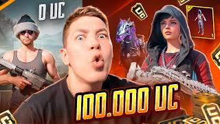 ЭТО МОЯ ПЕРВАЯ ПРОКАЧКА НА 100.000 UC В PUBG Mobile — С ВЕБКОЙ, РЕАКЦИЯ, Я БЫЛ В ШОКЕ В ПАБГ МОБАИЛ