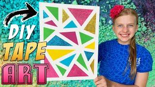 Giant Tape Art Tutorial PLUS GLITTER! || Art with Alyssa