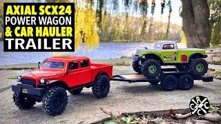 New Axial. SCX24 Power Wagon and Car Hauler Trailer