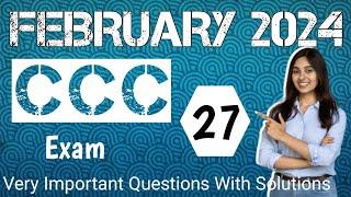 CCC February 2024 Exam | How To Pass CCC Exam  In First Attempt | CCC Exam
