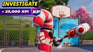 *WINTERFEST XP QUEST* How to Investigate Tampered Basketball Equipment - Fortnite