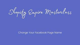 Create Custom Username for Facebook Page