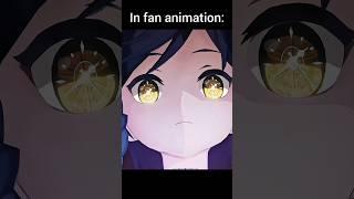 In game vs Fan Animation #genshinimpact