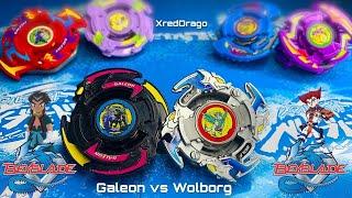 Galeon 1 vs Wolborg 1| Beyblade battle | plastic gen | Takara Tomy