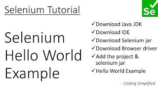 Selenium - 2: Selenium Hello World Example