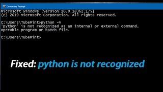 Fixed: Python is not recognized as an internal or external command
