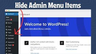 Hide Unnecessary Menu Items From WordPress Admin Dashboard