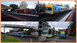 Trains and Trams in Moonee Ponds, Williamstown and Port Melbourne ~ 22/06/2024 (HD)
