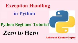 Python beginners tutorial in Hindi | Urdu |  Exception Handling  in Python