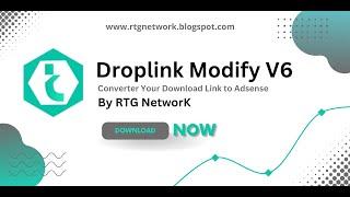 Setup Droplink Plugin || How TO Setup Droplink Modify V6 - By RTG Network