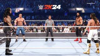 WWE 2K24 - John Cena Vs The Undertaker Vs Roman Reigns Vs Seth Rollins FATAL 4 WAY MATCH (PS5)