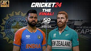 India vs New Zealand | The Final | T20 World Cup 2024 | A Last-Ball Thriller!  | Cricket 24 #7