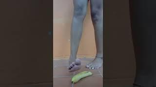 Banana Smash - foot fetish - high arches