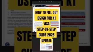 HOW TO FILL OUT DS160 FOR K1 VISA 2025 UPDATE #k1visa #ds160 #ceac #uscis #usembassy #uscisupdates