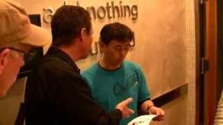 Karl Kramer speaks with Haagen Danz store manager in San Francisco