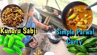 Lunch Preparation In Rainyday/Simple Parwal Curry/Kundru Sabji/Potal Masala Curry#ayushicookingvlogs