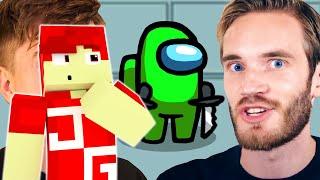 Reacting to "Among Us But PewDiePie Goes 90,000 IQ!" (MrBeast Gaming Reaction)