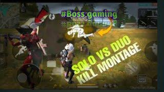 #Bossgaming #Nodpiplayer solo vs duo op game play headshot like hacker in kalahari map //free fire