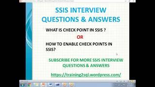 CHECK POINTS IN SSIS