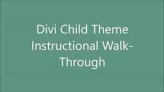 Premium Divi Child Theme Walkthrough