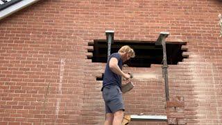 How to create a doorway into a garage (part1)| The skill of bricklaying