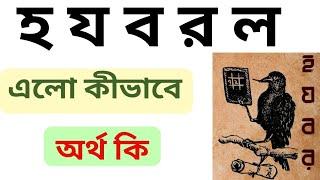 হ য ব র ল এলো কীভাবে/ হ য ব র ল/ Bengali Literature/ হ য ব র ল সুকুমার রায়