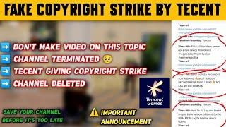 Tencent Giving Copyright Strike To BGMI And PUBG Mobile Channels | Reason And Solution | BGMI