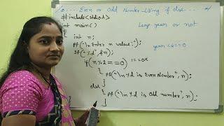 C-Language|Even Or Odd Number in C||Both In Telugu And English|Telugu ScitTutorials