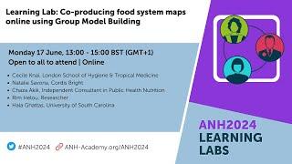 ANH2024 Learning Lab: Co producing food system maps online using Group Model Building