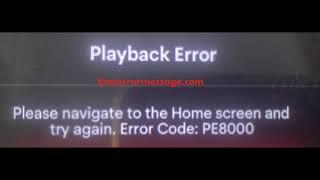 Playback error PE800 (Foxtel)