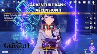 Adventure Rank Ascension 1 in 8 minutes | Ascension quest 1 | Genshin Impact