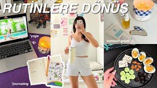 RUTİNLERE DÖNÜŞ  sohbetli grwm, yoga&pilates, journaling, saç bakımı, hayatımızı düzene sokalım