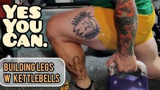 Building LEGS with Kettlebells  and TRISETS : HOW TO BUILD MUSCLE WITH KETTLEBELLS