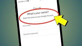Enter The Name On Your Google Account First Name Last Name