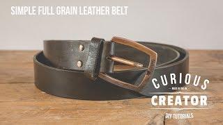 #16 Full Grain Leather Belt - DIY Curious Creator