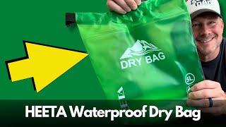 HEETA Dry Bag Waterproof 5L green review (great for beach, water sports!)