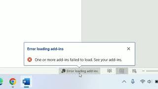 Error Loading Add-ins Word and Office Tools