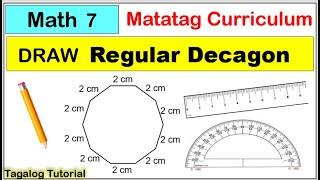 Math 7 How to draw regular decagon given its side measure #matatag #math7 #howtodraw #regulardecagon