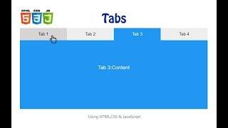 How to create tabs using HTML, CSS and JavaScript
