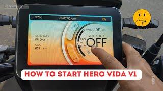 How to Start Hero Vida V1 Pro Electric Scooter  