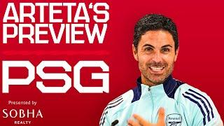 Early team news, momentum & more | PRESS CONFERENCE | Mikel Arteta previews PSG | Champions League