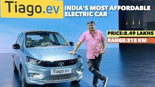 ഇന്ത്യയിലെ ഏറ്റവും വില കുറഞ്ഞ ഇലക്ട്രിക്ക് കാർ-ടാറ്റ ടിയാഗോ EV .315 കിമി റേഞ്ചുള്ള കാർ Tata Tiago EV