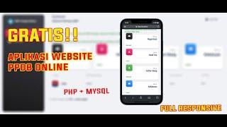 GRATIS!!APLIKASI WEBSITE PPDB ONLINE||PHP + Mysql