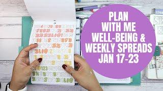 Plan with Me: Well-being Planner and Weekly Spread January 17-23