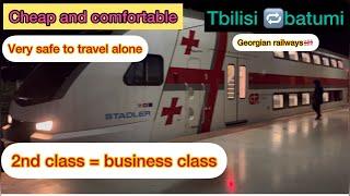 batumi to Tbilisi train Georgian railway 2nd class ticket // safety price #clean #railways #tbilisi